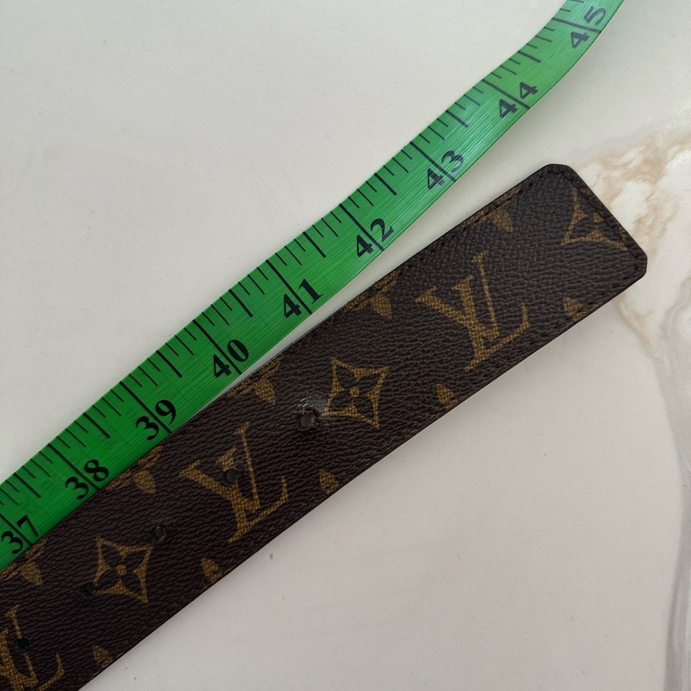 Louis Vuitton Brown and Gold Monogram Belt